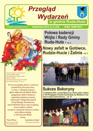 Miniaturka artykułu Przegląd Wydarzeń w gminie Ruda-Huta nr 44, grudzień 2016