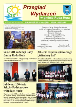 Miniaturka artykułu Przegląd Wydarzeń w gminie Ruda-Huta nr 52, grudzień 2018