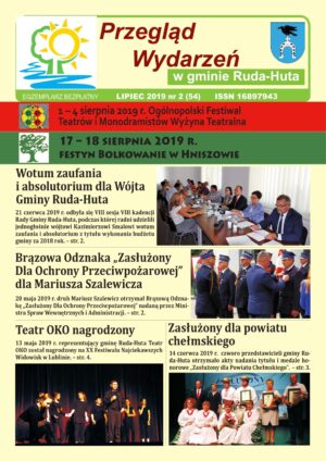 Miniaturka artykułu Przegląd Wydarzeń w gminie Ruda-Huta nr 54, lipiec 2019