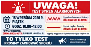 Miniaturka artykułu Test syren alarmowych na terenie powiatu chełmskiego